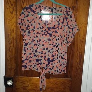 Tie front blouse
